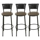 Kit 3 Bancos Altos Banquetas Para Cozinha Americana Gourmet Lazer