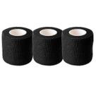 Kit 3 Bandagem Pet Band Flex Atadura Autoadesiva Preto 5cm