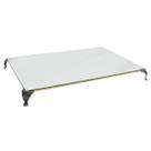 Kit 3 Bandeja Clássica Retangular Espelhada Pé Grande Prata Velho 30x18 MDF Madeira