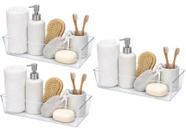Kit 3 Bandeja Organizadora Multiuso Retangular em Acrílico 30x15cm Kit 3 Bandeja Organizadora Multiuso Retangular em Acrílico 30x15cm