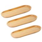 Kit 3 Bandeja Oval Bambu 34cm Resistente - Mimo Style
