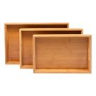 Kit 3 Bandejas de Bambu P M e G Servir e Organizar Cozinha