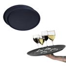 Kit 3 Bandejas de Servir Garçom Profissional Bar Restaurante Antiderrapante EmCasaTem 40cm