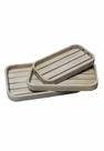 Kit 3 Bandejas Decorativas de Bambu Natural Pintura Rústica