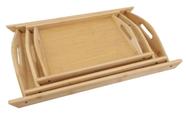 Kit 3 Bandejas Mdf Alça Mesa Posta Retangular Lovely Vibe