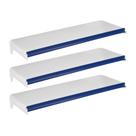 Kit - 3 Bandejas Prateleiras 30x91 para Gôndolas New Plus com Porta Etiqueta Azul - SA Gôndolas Kit - 3 Bandejas Prateleiras 30x91 para Gôndolas New Plus com Porta Etiqueta Azul - SA Gôndolas