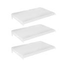 Kit 3 Bandejas Prateleiras 40x73 Ponta Para Gôndolas New Plus Sem Porta Etiquetas - SA Gôndolas Kit 3 Bandejas Prateleiras 40x73 Ponta Para Gôndolas New Plus Sem Porta Etiquetas - SA Gôndolas