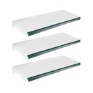Kit 3 Bandejas Prateleiras 40x91 Para Gôndolas New Plus Com Porta Etiquetas Verde - SA Gôndolas Kit 3 Bandejas Prateleiras 40x91 Para Gôndolas New Plus Com Porta Etiquetas Verde - SA Gôndolas