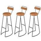 Kit 3 Banquetas Alta Com Encosto Para Aérea Gourmet York