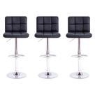 Kit 3 Banquetas Altas Estofadas Com Encosto Confortável Para Bar Balcão Bancada Bistro Cozinha Gomos Preto Kit 3 Banquetas Altas Estofadas Com Encosto Confortável Para Bar Balcão Bancada Bistro Cozinha Gomos Preto