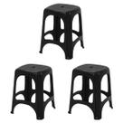 Kit 3 Banquetas Banquinho Plástico Bancos Niteroi Tramontina 100 kilos