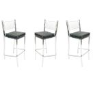 Kit 3 Banquetas EMPILHÁVEL cromada Altura 65cm assento preto - Poltronas do Sul Kit 3 Banquetas EMPILHÁVEL cromada Altura 65cm assento preto - Poltronas do Sul