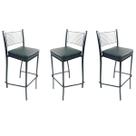 Kit 3 Banquetas EMPILHÁVEL Preta altura 65cm assento preto - Poltronas do Sul Kit 3 Banquetas EMPILHÁVEL Preta altura 65cm assento preto - Poltronas do Sul