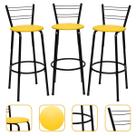 Kit 3 Banquetas Itagold Florida Top Alta Cozinha Americana Balcão Itagold