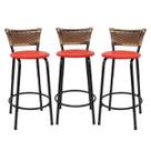 Kit 3 Banquetas Para Balcão 60cm Preta Junco Cappuccino Balcão Bistrô Bar Cozinha Americana Área de Lazer Churrasqueira Kit 3 Banquetas Para Balcão 60cm Preta Junco Cappuccino Balcão Bistrô Bar Cozinha Americana Área de Lazer Churrasqueira
