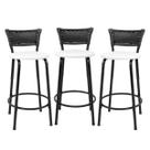 Kit 3 Banquetas Para Bancada 60cm Preta Junco Preto Balcão Ilha Bistrô Bar Cozinha Gourmet Área de Lazer Piscina Kit 3 Banquetas Para Bancada 60cm Preta Junco Preto Balcão Ilha Bistrô Bar Cozinha Gourmet Área de Lazer Piscina