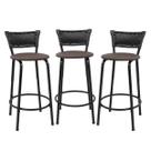 Kit 3 Banquetas Para Bancada 60cm Preta Junco Preto Balcão Ilha Bistrô Bar Cozinha Gourmet Área de Lazer Piscina Kit 3 Banquetas Para Bancada 60cm Preta Junco Preto Balcão Ilha Bistrô Bar Cozinha Gourmet Área de Lazer Piscina