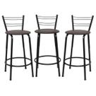 Kit 3 Banquetas Para Bancada Flórida Preta 60cm Bistrô Bar Cozinha Gourmet Balcão Ilha Área de Lazer Piscina