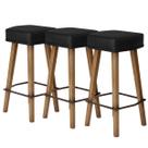 Kit 3 Banquetas para Cozinha sem Encosto Bancada Área Gourmet Ilha Luxo
