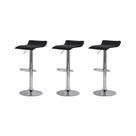 Kit 3 Banquetas Tóquio Belo Horizonte Preta Base Giratória Altura Regulável Cozinha Bar Bancada