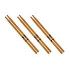 Kit 3 Baqueta AS3 Marfim Caixa Marcial Marching Band Par