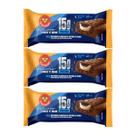 Kit 3 barra 15g proteina cappuccino cookies cream 50g 3corações