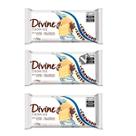 Kit 3 Barra de Chocolate Divine +Cremoso Mais Cremoso 70g Branco Cookies