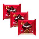 Kit 3 Barra de Chocolate Garoto Talento 85g Avelãs (vermelho)