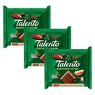 Kit 3 Barra de Chocolate Garoto Talento 85g Castanha Do Pará 85g (verde)