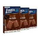 Kit 3 Barra de Chocolate Linea Diet Sem Açúcar Chocolate ao Leite 30g