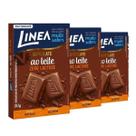 Kit 3 Barra de Chocolate Linea Diet Sem Açúcar Chocolate ao Leite Zero Lactose 30g