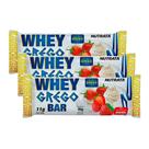 Kit 3 Barra de Proteína Whey Grego Bar Nutrata Sabor Morango com Chantilly 11g de Proteína 40g Kit 3 Barra de Proteína Whey Grego Bar Nutrata Sabor Morango com Chantilly 11g de Proteína 40g