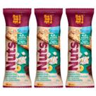 Kit 3 barra nuts castanhas e coco c/ chocolate 25g s/ gluten
