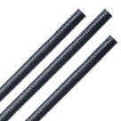Kit 3 barra roscada unc zincada 3/16x1m
