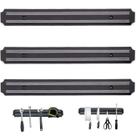 Kit 3 Barras Magnética Imã Suporte Facas Ferramentas 33 CM