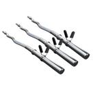 Kit 3 Barras Retas Maciças Cromadas 1,20m Para Musculação - Com Presilhas Kit 3 Barras Retas Maciças Cromadas 1,20m Para Musculação - Com Presilhas