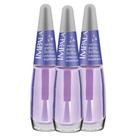 Kit 3 Base Verniz Extra Brilho Cobertura Espelhada Impala