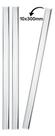 Kit 3 Bastão Agitador 10x300mm Vidro Maciço Ponta Lapidada