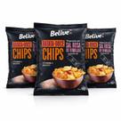 Kit 3 Batata Doce Chips c/ Sal Rosa do Himalaia BELIVE 50g