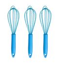 Kit 3 Batedor Fouet Profissional 23cm Silicone Para Massa