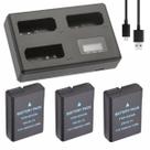Kit 3 Bateria MemoryTec ENEL14 Carregador Triplo USBC compatível com Nikon D3100, D3200, D3300, D3500, D5100, D5200, D5300, D5500