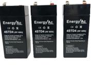 Kit 3 Baterias 4v 4ah para Balanças , relogio de pontos e automação.