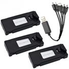 Kit 3 Baterias Com Cabo, E88, E99, K10, K11, K12, P10, P15