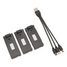 Kit 3 Baterias E88, com Cabo de Carregamento Usb-Micro Usb, com 3 entradas