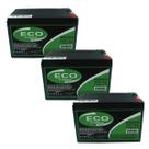 Kit 3 Baterias Estacionárias Eco Power 16AH 12V VRLA AGM Ciclo Profundo Bike Elétrica Patinete Nobre Kit 3 Baterias Estacionárias Eco Power 16AH 12V VRLA AGM Ciclo Profundo Bike Elétrica Patinete Nobre