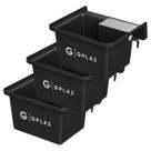 Kit 3 Bebedouros para Animais 25L Preto Gplas