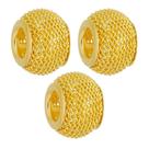 Kit 3 Berloques Separadores Murano Telinha Banhado a Ouro 18k