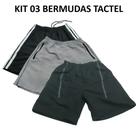Kit 3 Bermuda Masculina 38 ao 44 - Tactel Esportivas, Academia, Praia, Caminhada e Dia a Dia