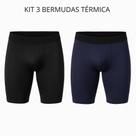 Kit 3 Bermuda Masculina Térmica Conforto Fitness Esportiva Masculina Academia