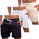 Kit 3 Bermuda Mauricinho De Linho Liso Short Praia Kit 3 Bermuda Mauricinho De Linho Liso Short Praia